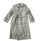 Valor Collection Gray Double Breasted Military Trench Long Coat Mens Size 40R