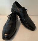 Florsheim Mens Shoes 10 D Black Leather Oxford Wingtips 633516