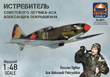 ARK Models 48015 Russian Fighter 3 Ace Alexandr Pokryshkin +3D Figurine Kit 1/48