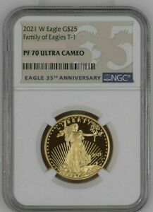 2021 W 1/2 oz Proof Gold Eagle NGC PF70 American Eagle Half Ounce G$25 Type 1