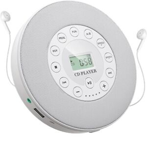 Rechargeable Portable CD Player USB A-B repeat,AUX,Stereo Sound,earpone jack