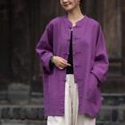 New Women's Chinese Style Tang Suit Spring/ Fall Cotton linen Coat buckle Jacket