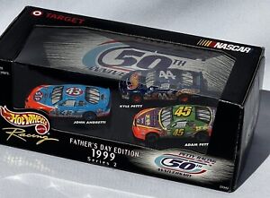 Vintage Hot Wheels Petty Racing 50th Anniversary 3 Car Set Father's Day Edition