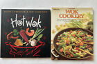 Lot 2 WOK COOKBOOK 1995 Hot Wok 1983 Cookery Oriental Chinese Japanese Asian Vtg