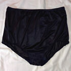 Vintage Panty Double Nylon Gusset/Crotch Sz 8 Black Full Cut Brief (w flaw) USA