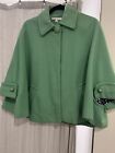 CAbi Carriage Cape Women's S/M Solid Mint Green Lined Wool Blend Swing Jacket