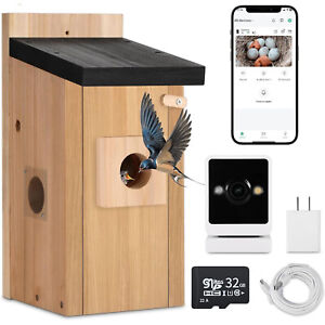 Smart Birdhouse with Camera - 3MP HD Outdoor Bird Box | Bird Nesting Box