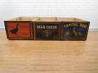 3 Vintage Wood Fruit Crates ~ Blue Goose, Capitol Pak & Bear Creek ~ Calf. & OR