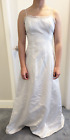 VTG JUMP White Satin Spaghetti Strap Wedding Communion Maxi Dress Women's sz 7/8