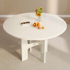 Guyii White Dining Table Round Kichen Table Oversize Table For Dining Room