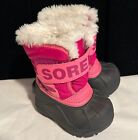 NEW SOREL Kids Toddler Snow Commander Boots Pink Size 4