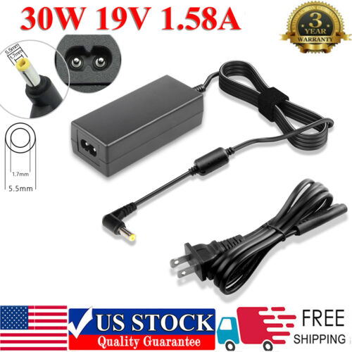 19V 1.58A 30W AC Adapter For Acer Mini Aspire Laptop Charger Power Supply Cord