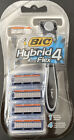 Bic Men’s Hybrid Flex 4, 1 Razor Handle + 4 Blade Cartridges, Brand New