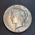 1927-S $ PEACE SILVER DOLLAR *RARE DATE* *RAINBOW TONING* *COLOR*