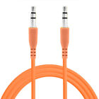 Orange 3.5mm Stereo 3ft Male to Male Mini Jack Port Extension Audio Aux Cable