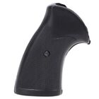 Fits Ruger Security Six Service Six Black Rubber Checkered Large Target Grips