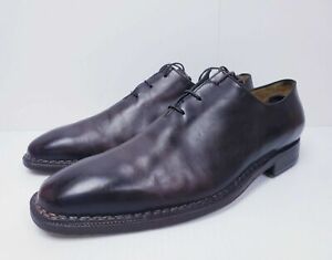 Sutor Mantellassi Mens Shoes, Dark Brown Leather, Whole Cut, Norvegese, Size 9.5