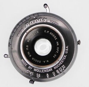 Goerz 6in f8 W.A. Dagor rapax shutter   #758012 .......... Extremely Rare !!
