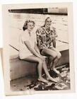 US AQUATIC TEAM SWIMMER ANN CURTIS & DIVER ZOE ANN OLSEN 1948 PRESS Photo Y 292