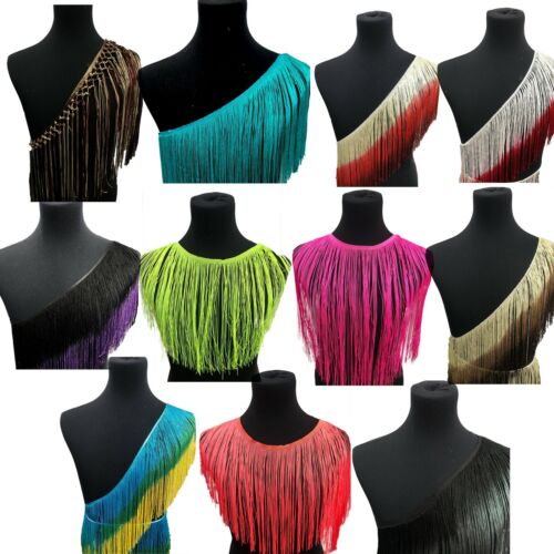 Perial Co Fringe Trim Lace Polyester Fiber Tassel 10in-12in Sold by the Yard