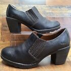 Bolo by Born Women's J00703 Black Leather Slip On Heel Shoes Size 8.5