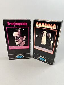 Dracula VHS 1931 Bela Lugosi 1984 MCA Frankenstein Boris Karloff 1980 Horror Lot