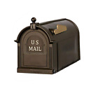 Bronze Post Mount Mailbox, Large, Keeps Mail Dry, Heavy Duty for Rural