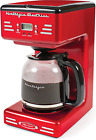 Retro 12-Cup Programmable Coffee Maker with LED Display, Automatic Shut-Off & Ke