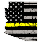 Arizona State (E5) Thin Yellow Line Dispatch Vinyl Decal Sticker Car/Truck