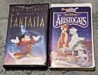 Lot of 2 Disney VHS Movies Fantasia And The Aristocats