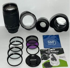Nikon AF 70-300mm f/4-5.6 G Lens Kit W Filters Hood For D3100 D3200 D5200 D7000