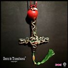 pagan cross crucifix necklace pendant amulet jewelry wood ritual apple snakes by