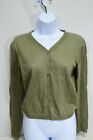 A'bout Olive Cashmere Cardigan Sweater Size Small  Pre-Owned