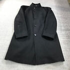 Hugo Boss Coat Mens 44 Pea Coat Trench Jacket Black Wool Dress Casual