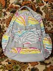 Rainbow Zebra Gray Pink Pottery Barn Kids Backpack XL NO Mono 2 Bottle Pocket