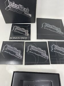JUDAS PRIEST Metalogy CD BOX SET w/Booklet & Bonus DVD Studded Case missing CD 1