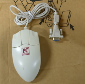 White DB9 Serial Mouse 100% Compatible with Older Systems Vintage Mini ps/2 NEW