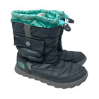The North Face WOMEN'S Thermoball Bootie Size 9 Snow Boots Gray/Teal