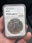 2020 $1 American Silver Eagle NGC MS69 Brown Label