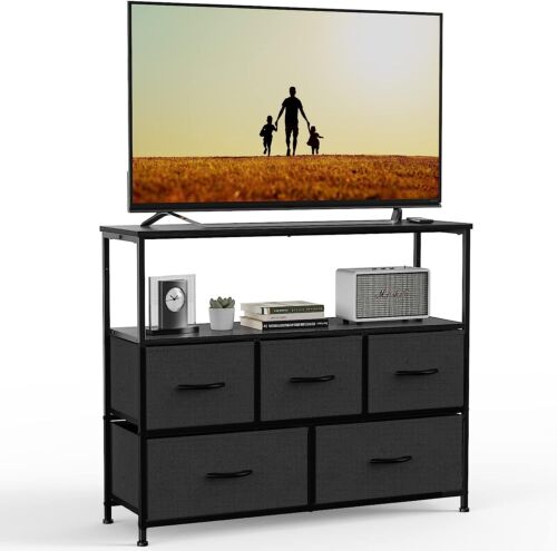 Dresser TV Stand Entertainment Center with 5 Drawers Media Console Table for TV