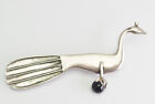 Vintage MFA Stieff design sterling silver Peacock bird pin brooch