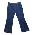 Vintage 70s Bell-Bottom Flare Jeans Mens Denim Talon Zip 34x29 Maverick USA Made