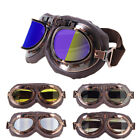 Motorcycle Goggles Vintage Leather Glasses Cruiser Scooter Racer Touring Eyewear