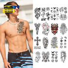 Temporary Tattoos for Men and Teens（16 Sheets ）, Half Arm Temporary Tattoos for