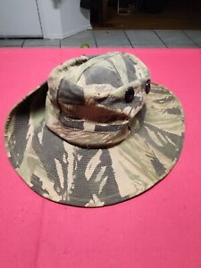 Vintage Vietnam War Tiger Stripe Camo Boonie Bucket Hat Cap Special Forces USMC!