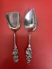 Antique Silver Plate Reed Barton Harlequin Rose Floral Jelly Spoon Sugr Scoop