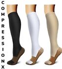 (3 Pairs) (S-4XL) Copper Compression Support Socks 20-30mmHg Knee High Unisex