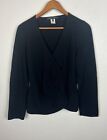 Les Copains Women’s Black  Wrap Cashmere Sweater Made in Italy Size 42