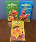 VINTAGE Sesame Street VHS Tape Lot Of 3 - Songs/Music Count Numbers ABC 90s Sony