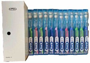 12 Pack Oral-B Indicator 30 Compact Soft Adult Manual Toothbrushes Multicolor